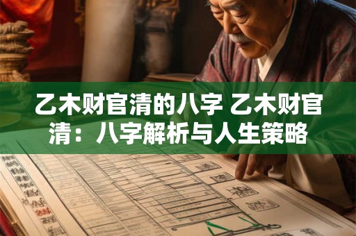 乙木财官清的八字 乙木财官清：八字解析与人生策略