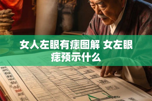 女人左眼有痣图解 女左眼痣预示什么