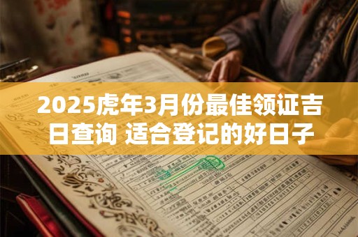 2025虎年3月份最佳领证吉日查询 适合登记的好日子
