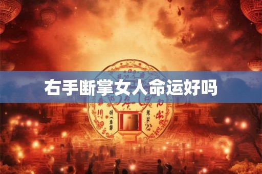 右手断掌女人命运好吗
