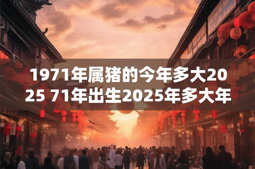 1971年属猪的今年多大2025 71年出生2025年多大年龄