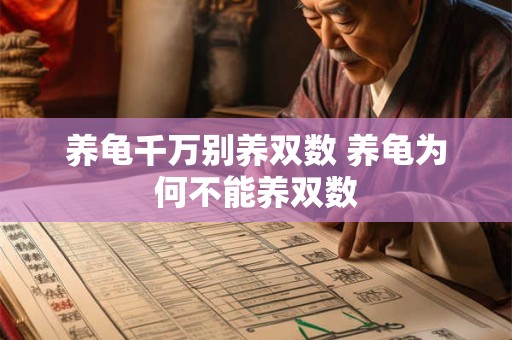 养龟千万别养双数 养龟为何不能养双数
