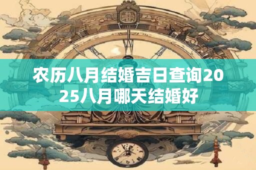 农历八月结婚吉日查询2026八月哪天结婚好