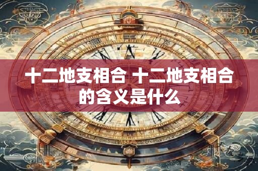 十二地支相合 十二地支相合的含义是什么 十二地支相合 十二地支相合的含义是什么