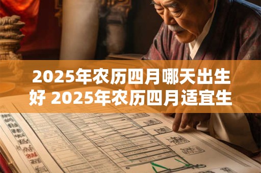 2025年农历四月哪天出生好 2025年农历四月适宜生肖是什么