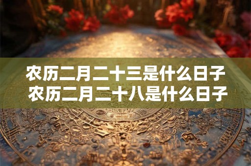 农历二月二十三是什么日子 农历二月二十八是什么日子