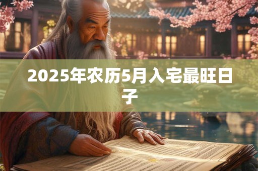 2025年农历5月入宅最旺日子