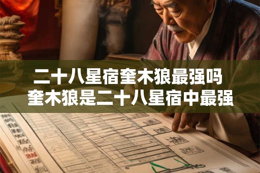 二十八星宿奎木狼最强吗 奎木狼是二十八星宿中最强的吗