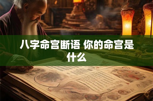 八字命宫断语 你的命宫是什么