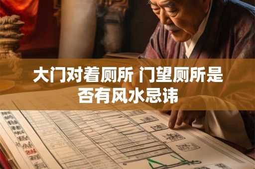 大门对着厕所 门望厕所是否有风水忌讳