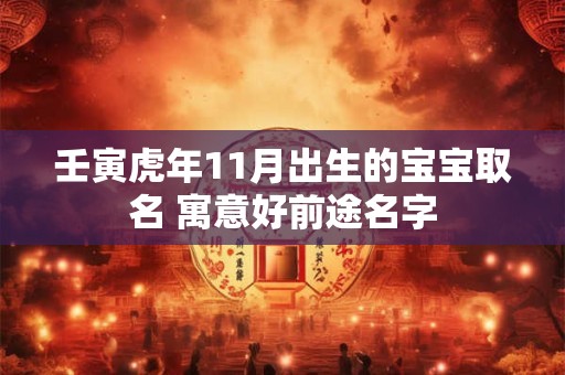 壬寅虎年11月出生的宝宝取名 寓意好前途名字