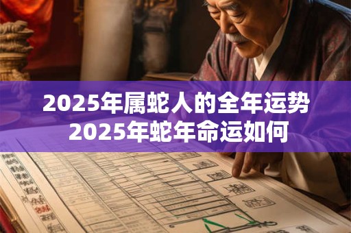 2025年属蛇人的全年运势 2025年蛇年命运如何