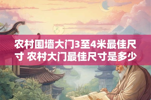 农村围墙大门3至4米最佳尺寸 农村大门最佳尺寸是多少 农村围墙大门3至4米最佳尺寸 农村大门最佳尺寸是多少