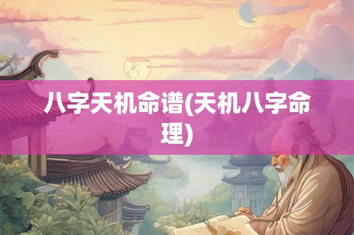 八字天机命谱(天机八字命理)