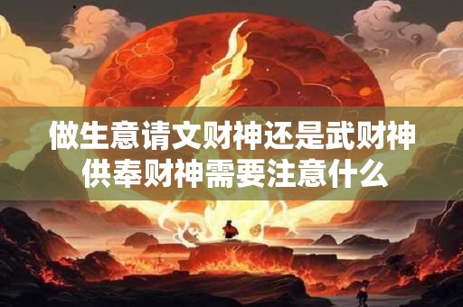 做生意请文财神还是武财神 供奉财神需要注意什么