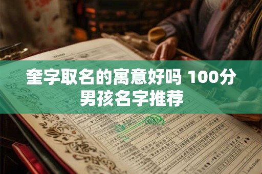 奎字取名的寓意好吗 100分男孩名字推荐