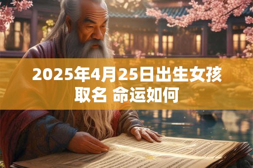 2025年4月25日出生女孩取名 命运如何