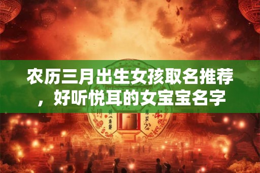 农历三月出生女孩取名推荐,好听悦耳的女宝宝名字 农历三月出生女孩取名推荐,好听悦耳的女宝宝名字