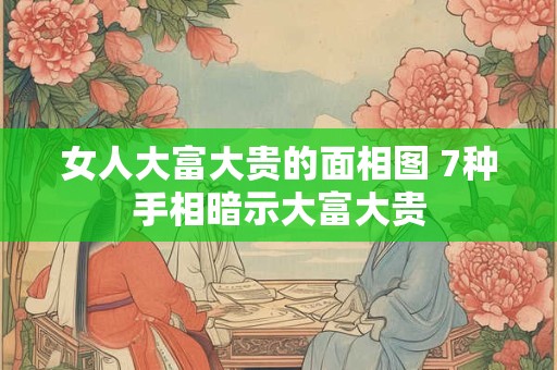 女人大富大贵的面相图 7种手相暗示大富大贵