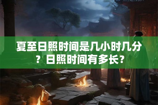夏至日照时间是几小时几分？日照时间有多长？