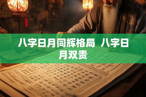 八字日月同辉格局  八字日月双贵
