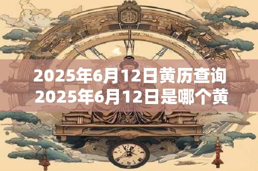 2025年6月12日黄历查询 2025年6月12日是哪个黄历