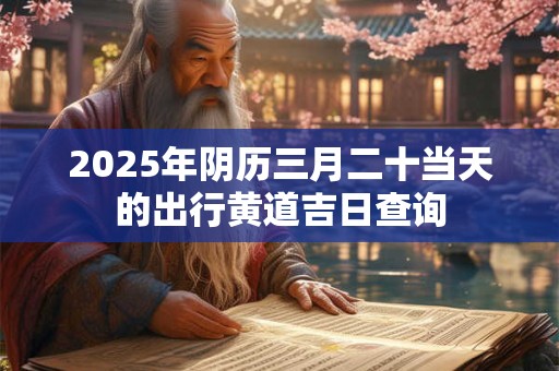 2025年阴历三月二十当天的出行黄道吉日查询 2025年阴历三月二十当天的出行黄道吉日查询