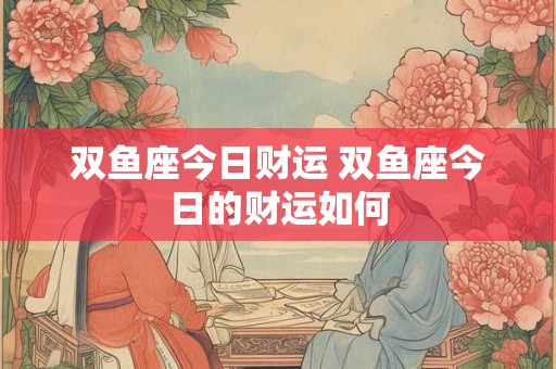 双鱼座今日财运 双鱼座今日的财运如何 双鱼座今日财运 双鱼座今日的财运如何