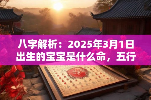 八字解析：2025年3月1日出生的宝宝是什么命，五行缺什么