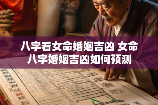 八字看女命婚姻吉凶 女命八字婚姻吉凶如何预测