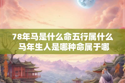 78年马是什么命五行属什么 马年生人是哪种命属于哪种五行