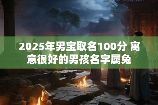 2026年男宝取名100分 寓意很好的男孩名字属兔