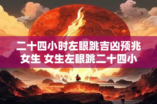 二十四小时左眼跳吉凶预兆女生 女生左眼跳二十四小时吉凶预兆