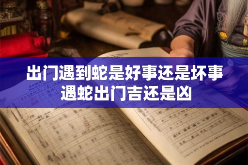 出门遇到蛇是好事还是坏事 遇蛇出门吉还是凶