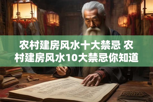 农村建房风水十大禁忌 农村建房风水10大禁忌你知道吗