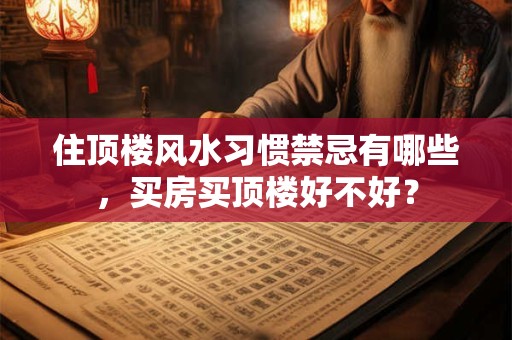 住顶楼风水习惯禁忌有哪些，买房买顶楼好不好？