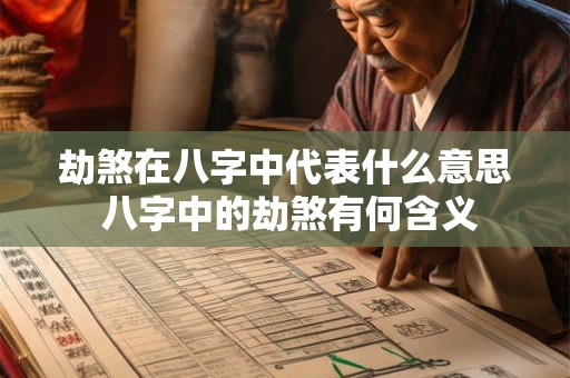 劫煞在八字中代表什么意思 八字中的劫煞有何含义