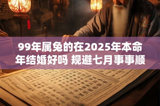 99年属兔的在2025年本命年结婚好吗 规避七月事事顺利