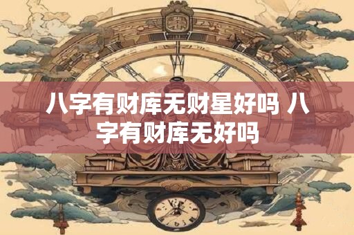 八字有财库无财星好吗 八字有财库无好吗
