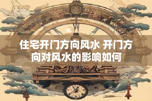 住宅开门方向风水 开门方向对风水的影响如何