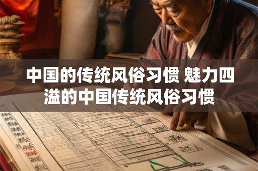 中国的传统风俗习惯 魅力四溢的中国传统风俗习惯