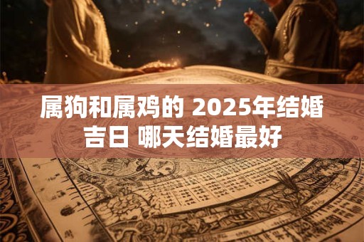 属狗和属鸡的 2025年结婚吉日 哪天结婚最好