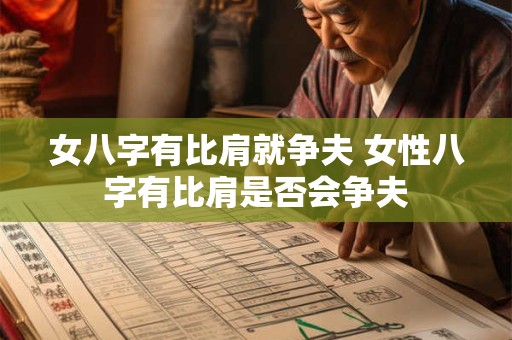女八字有比肩就争夫 女性八字有比肩是否会争夫