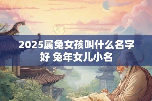 2025属兔女孩叫什么名字好 兔年女儿小名