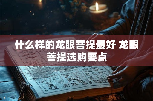 什么样的龙眼菩提最好 龙眼菩提选购要点