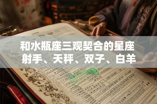 和水瓶座三观契合的星座 射手、天秤、双子、白羊