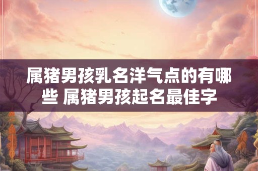 属猪男孩乳名洋气点的有哪些 属猪男孩起名最佳字