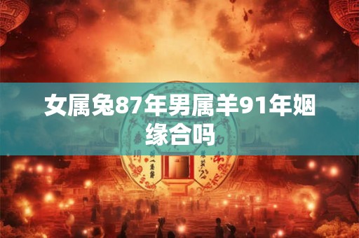 女属兔87年男属羊91年姻缘合吗