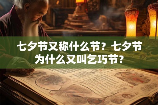 七夕节又称什么节？七夕节为什么又叫乞巧节？