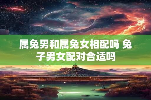 属兔男和属兔女相配吗 兔子男女配对合适吗